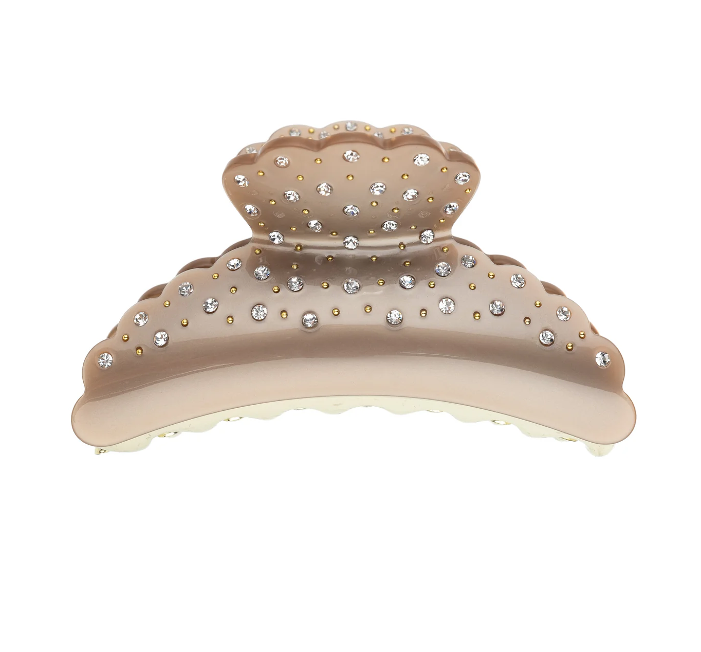 CRYSTAL HAIR CLAW X LARGE LATTE