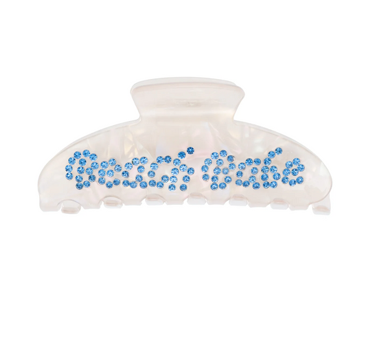 TEXT HAIR CLAW "BEACH BABE" SAND