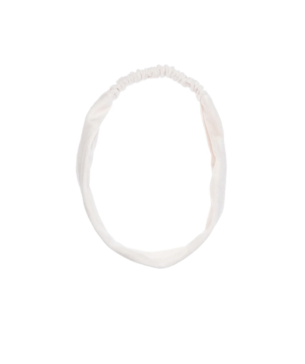 VELVET HEADBAND OFF WHITE
