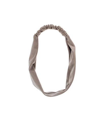 VELVET HEADBAND TAUPE