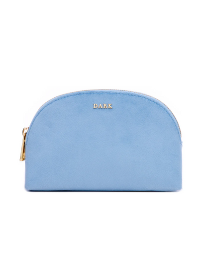 VELVET MAKE-UP POUCH SMALL LIGHT BLUE