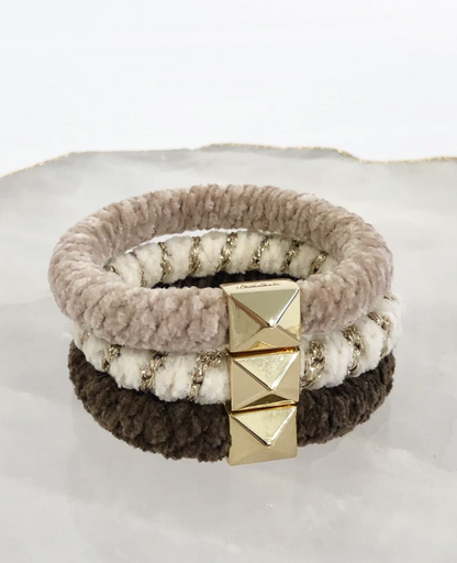 FLUFFY FAT HAIR TIE SAND