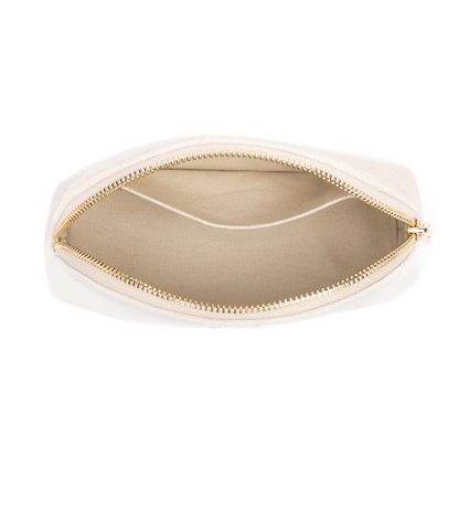VELVET MAKE-UP POUCH SMALL VANILLA