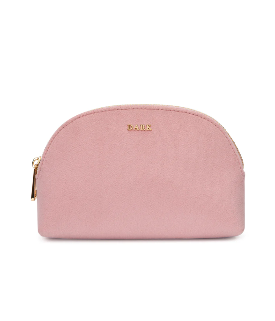 VELVET MAKE-UP POUCH SMALL LIGHT ROSE
